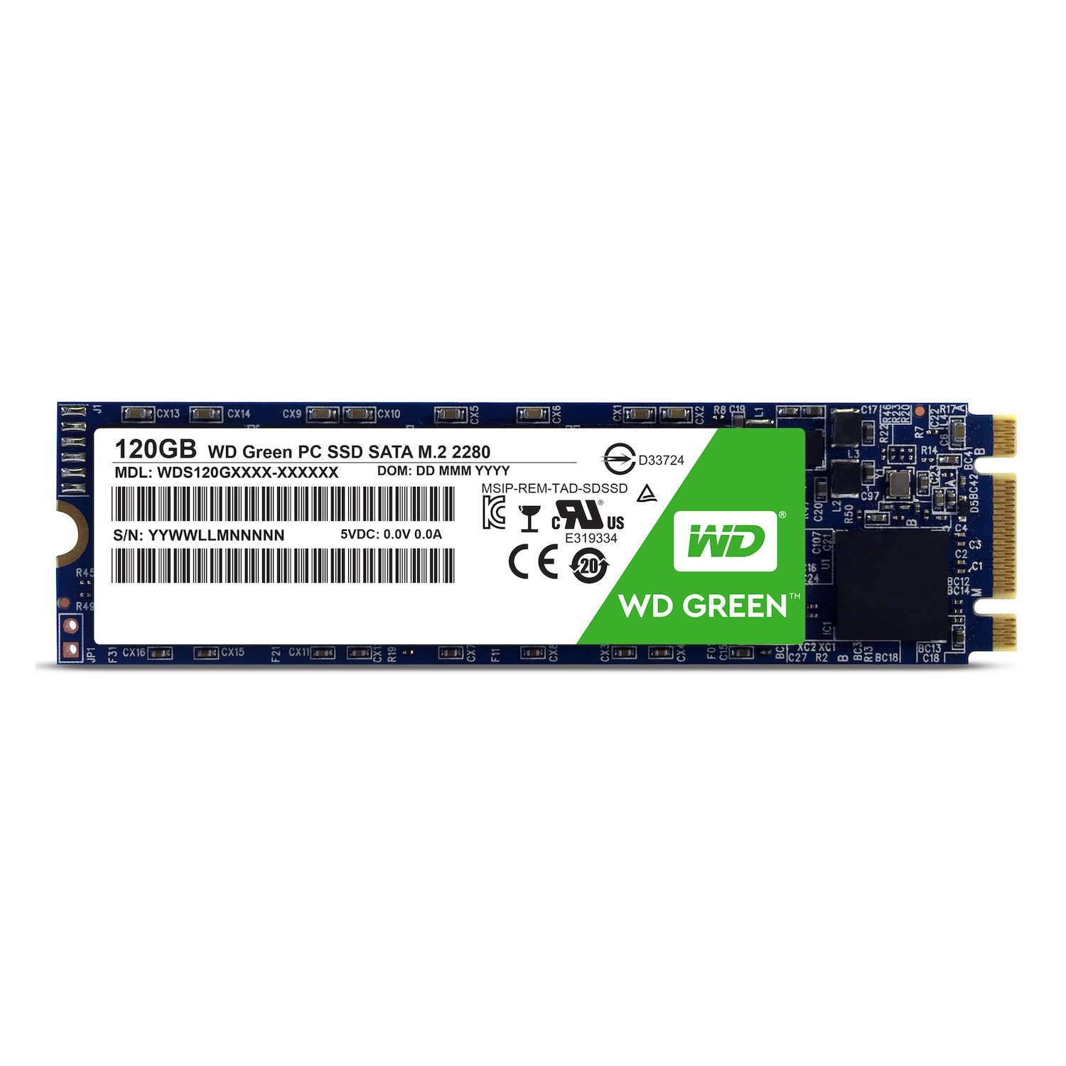 هارد پر سرعت-SSD  وسترن ديجيتال-Western Digital WD Green PC SSD-120GB- M.2 2280-SATA III 6Gb s-WDS120G1G0B