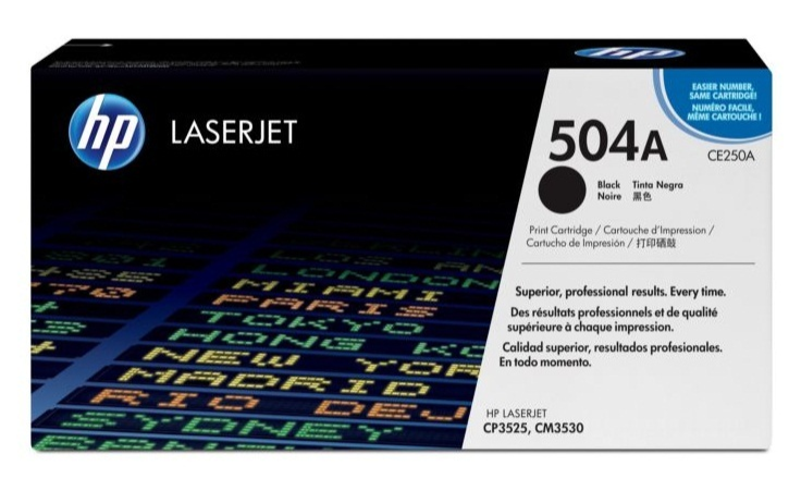 کارتریج پرینتر برند نامشخص-- کارتریج مشکی برای اچ پی-HP CE250A 504A Black LaserJet 