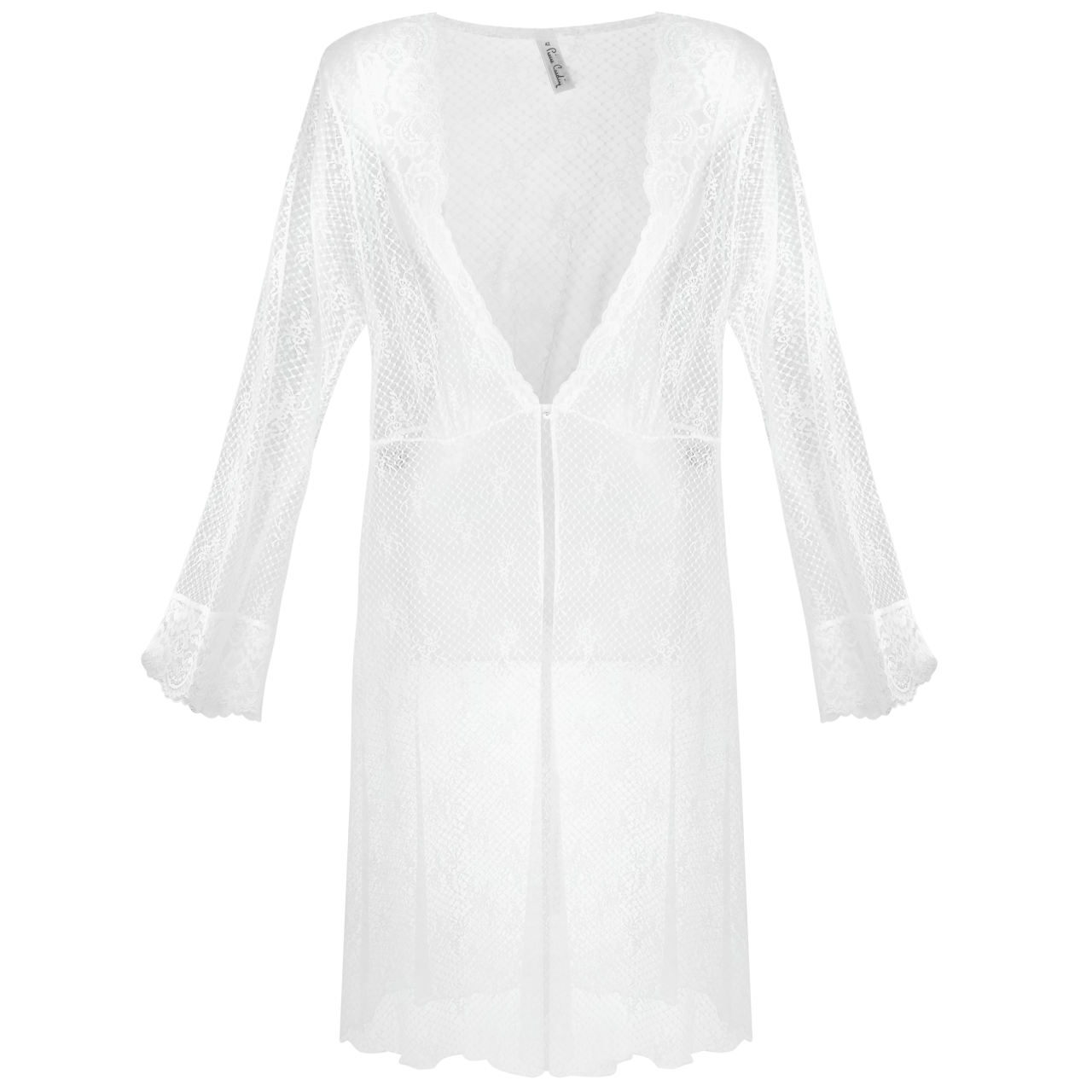 لباس خواب زنانه پیر کاردین-Pierre Cardin لباس خواب زنانه کد 4037 - سفید - حریر - گیپور - طرح دار