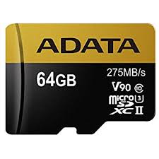 عکس كارت حافظه / Memory Card - ADATA / اي ديتا 64GB-Premier ONE V90 UHS-II U3 Class 10 275MBps -microSDXC
