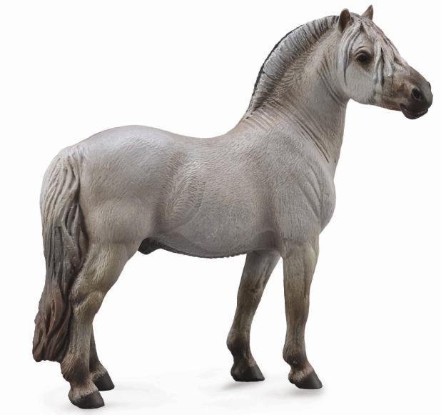 عروسک کلکتا-Collecta Horses Fjord Stallion Grey-اسب کوچک نروژی-11 سانتیمتر