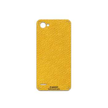 استیکر موبایل-برپوش برند نامشخص-- برچسب پوششی ماهوت مدل Mustard-Leather برای گوشی موبایل ال جی Q6