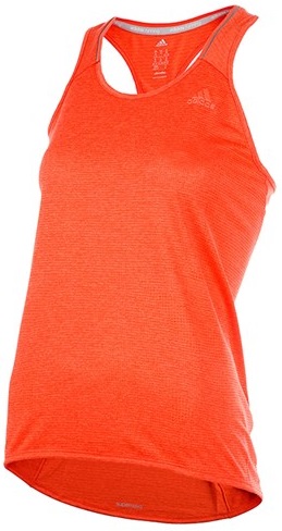 عکس نیم تنه و تاپ ورزشی زنانه - adidas / آدیداس یقه گرد Supernova - رنگ نارنجی - S97951