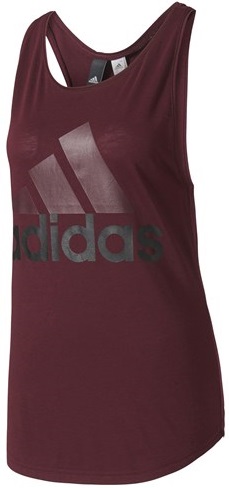 نیم تنه و تاپ ورزشی زنانه آدیداس-adidas یقه گردEssentials Linear Loose - رنگ زرشکی-BP7080