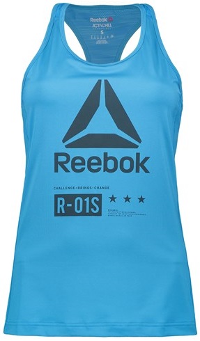 نیم تنه و تاپ ورزشی زنانه ریباک-Reebok یقه گرد - رنگ آبی - AX8688
