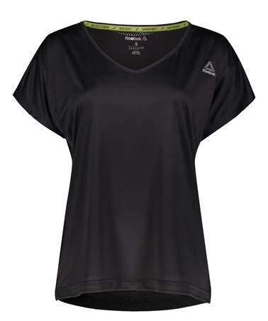 تی شرت ورزشی زنانه ریباک-Reebok یقه هفت Running - رنگ مشکی - S97535