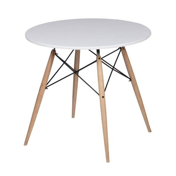 ست میز و صندلی ناهار خوری برند نامشخص-- میز ناهار خوری تک مدل E411 - سفید - دایره - تاشو