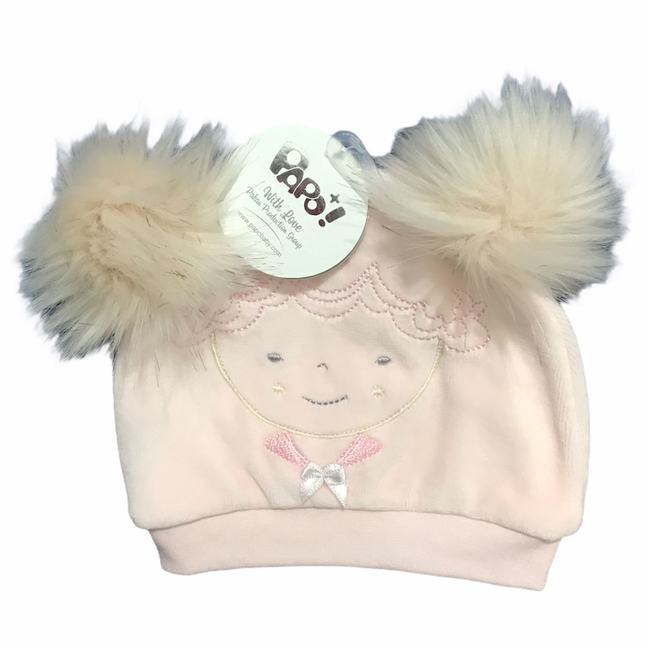 کلاه و شال و دستکش نوزاد -لباس نوزادی - کلاه نوزادی پاپو مدل hattie کد P1