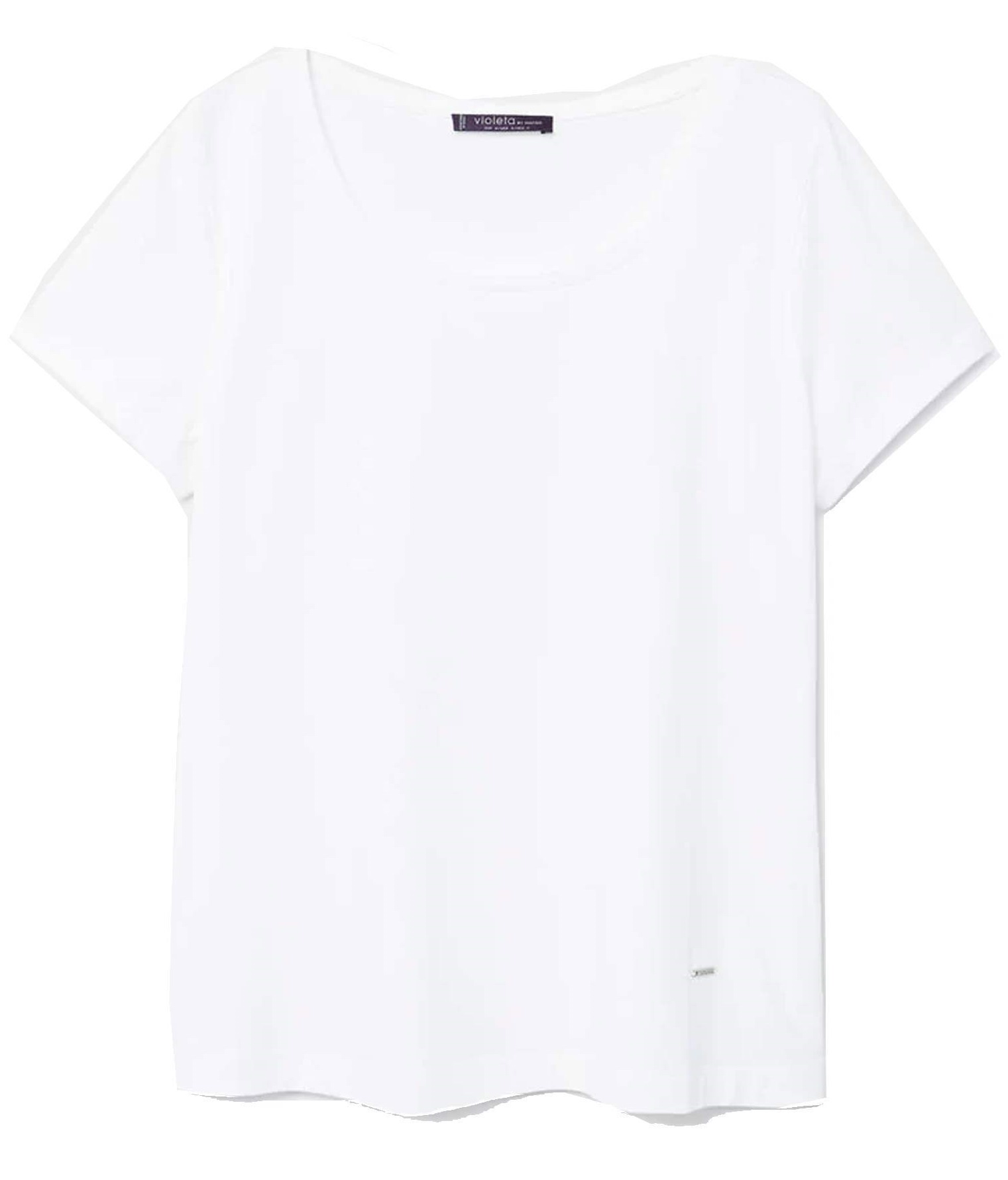 تی شرت و پولوشرت ویولتا-VIOLETA  تی شرت نخی یقه گرد-رنگ سفید-کد:Black-23090321 