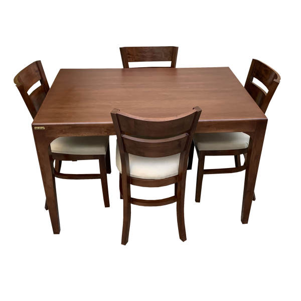 ست میز و صندلی ناهار خوری -اسپرسان چوب میز و صندلی ناهار خوری کد Sm50 - قهوه ای - مستطیل