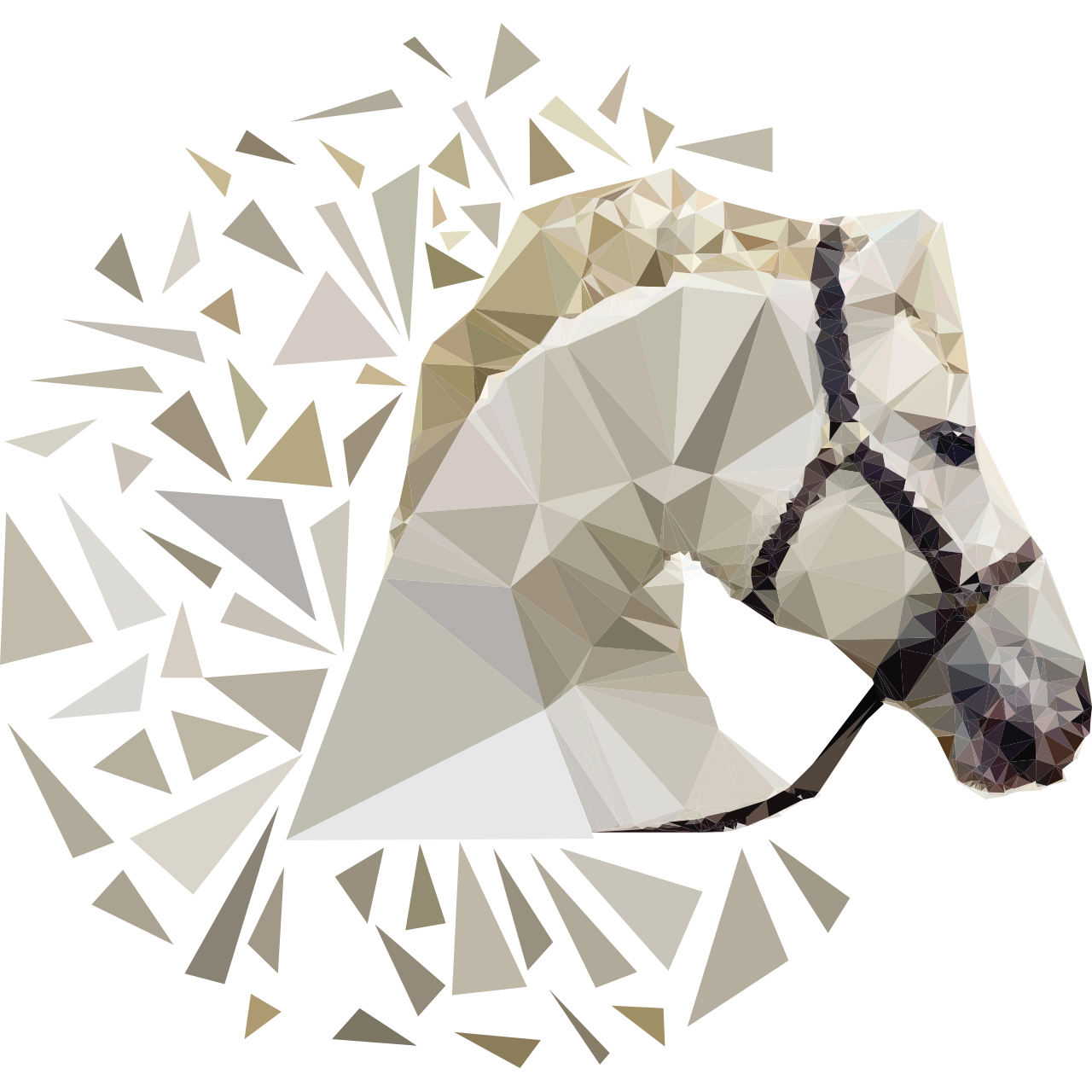 برچسب -استیکر- پوستر دیواری Salso-سالسو استیکر دیواری سالسو طرح اسب سفید m.z سه بعدی