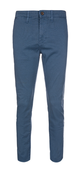 شلوار مردانه پ پ جینز-Pepe Jeans شلوار کتان طرح دار مردانه - آبی - جذب - دمپا راسته