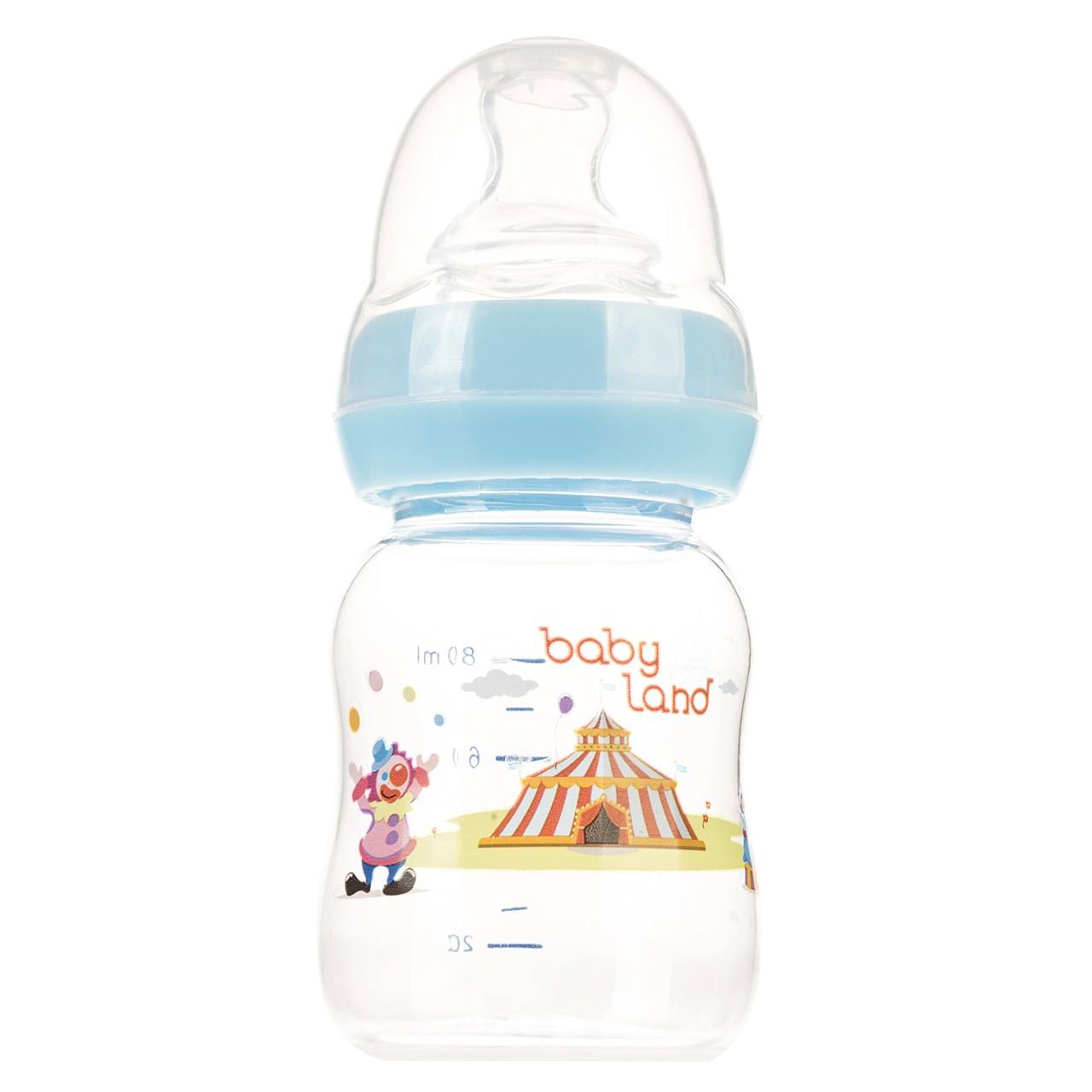 شیشه شیر نوزاد-کودک بیبی لند-Baby Land شیشه شیر مدل 307Circus ظرفیت 80 میلی لیتر