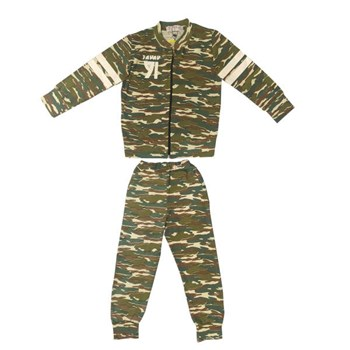 لباس ورزشی بچه گانه  پسرانه برند نامشخص-- ست سویشرت و شلوار ورزشی مدل 7215 - سبز - طرح ارتشی