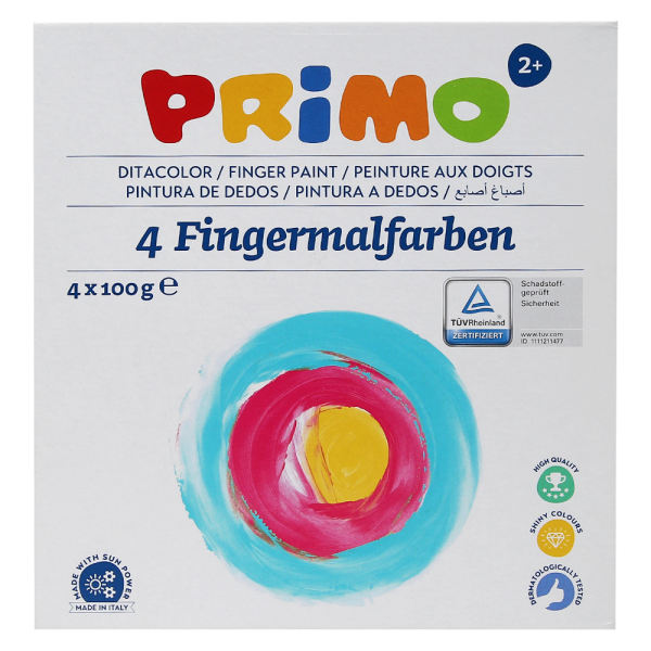 رنگ های نقاشی پریمو-primo رنگ انگشتی 4 رنگ کد 2241TD100S4T