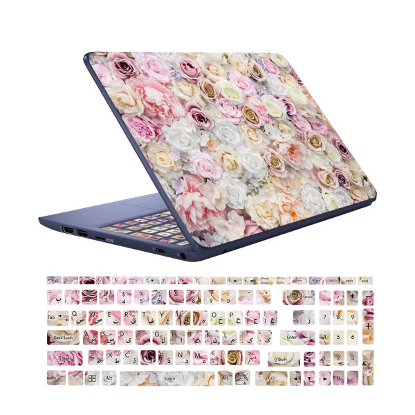 پوسته -اسکین لپ تاپ-نوت بوک برند نامشخص-- استیکر لپ تاپ کد G-02 به همراه برچسب حروف فارسی کیبورد