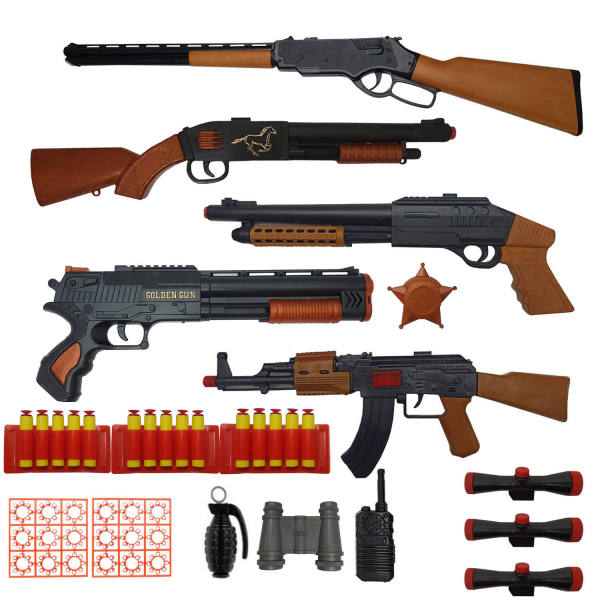 تفنگ اسباب بازی برند نامشخص-- ست تفنگ بازی مدل WW1000