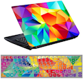  استیکر لپ تاپ رنگی رنگی کد0220-99برای15.6اینچ+برچسب فارسی کیبورد