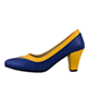  - کفش زنانه کد 054 - آبی کاربنی زرد
