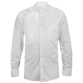  پیراهن آستین بلند مردانه مدل یقه دیپلمات - سفید ساده - تترون