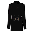  کت تک زنانه - مشکی ساده - آستین بلند - یقه پیک