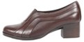  کفش پاشنه دار زنانه چرم طبیعی کد 426Br- رنگ قهوه ای تیره