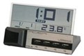  Acier 7 Port USB 2.0 LCD Hubs Clock