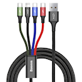  کابل تبدیلUSB به لایتنینگ- microUSB/ USB-C مدلCA1T4-C01طول1.2متر