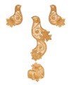  نیم ست طلا 18 عیار طلاسازی زرین مدل طاووس کد 105