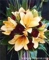  دسته گل عروس لیلیوم رز H 512