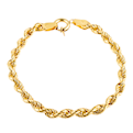  دستبند طلا 18 عیار زنانه کد B103 طرح طنابی