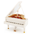 جعبه موزیکال مدل پیانو سفید  کد 2042