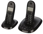 تلفن بی سیم مدل C1212- دو گوشی مشکی