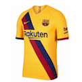  پیراهن آستین کوتاه تیم فوتبال بارسلونا فصل 2020 رنگ زرد -کیت دوم