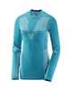  Salomon تیشرت ورزشی زنانه کد 397174 - آبی روشن - پلی استر - آستین بلند