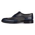  کفش مردانه مدل J6049 - سرمه ای تیره - چرم طبیعی - رسمی و مجلسی