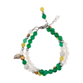  دستبند زنانه گالری گوهر سنگ مدل GS008 - سفید سبز