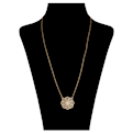  گردنبند طلا 18عیار زنانه باآویز یک تکه متصل به زنجیر وطرح گل3118