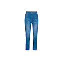  شلوار جین پسرانه - آبی - سنگشور دار و موجی - راسته - فاق متوسط