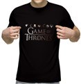  تیشرت آستین کوتاه مردانه یقه گردمشکی طرح Game of Thronesکد11001