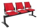  صندلی انتظار مدل Q38P-رنگ قرمزمشکی-سه نفره