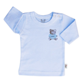  تی شرت آستین بلند نوزادی طرح خرس رنگ آبی - نخ