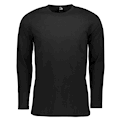  تی شرت مردانه مدل 1431135-99 - مشکی ساده - نخ - آستین بلند