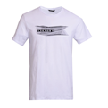  تی شرت مردانه کد 3701 - سفید - با نوشته لاتین مشکی - آستین کوتاه