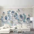  پوستر دیواری سه بعدی دکوپیک سری لوکس 2018 کد wp-lux-001  گل آبی