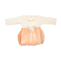  پیراهن نوزادی تربچه مدل سفید برفی  - شیری گلبهی