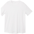  تی شرت نخی یقه گرد مردانه - رنگ سفید - آستین کوتاه