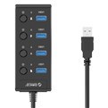  W9PH4-U3-4 Port 4 On/Off Switches USB3.0 Ultra-Mini HUB