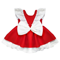 پیراهن نوزادی مدل یلدا کد 111 - قرمز سفید