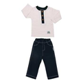 ست تی شرت و شلوار نوزادی پسرانه آدمک مدل 1155011 کد 15
